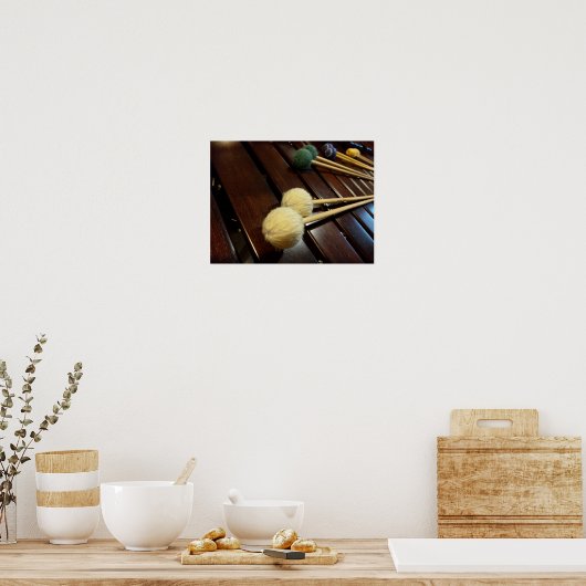Marimba Mallets auf Marimba Poster (Küche)