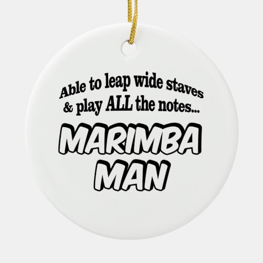 Marimba Man - Music Superhero Keramik Ornament (Vorne)