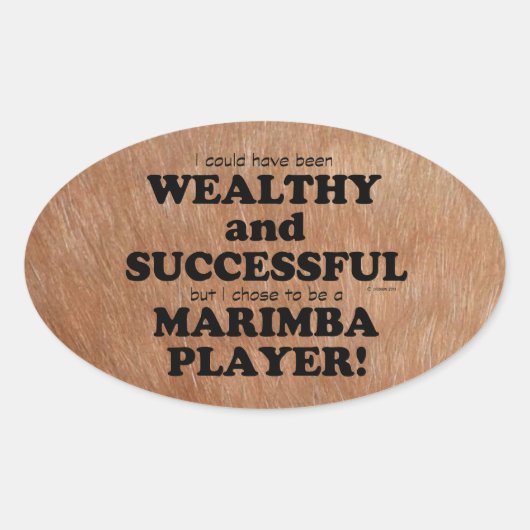 Marimba Reiche und erfolgreiche Oval Sticker (Vorderseite)