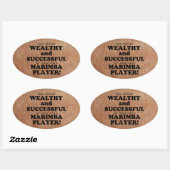 Marimba Reiche und erfolgreiche Oval Sticker (Blatt)