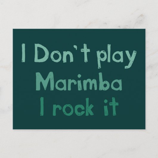 Marimba Rock It Postcard Postkarte (Vorderseite)
