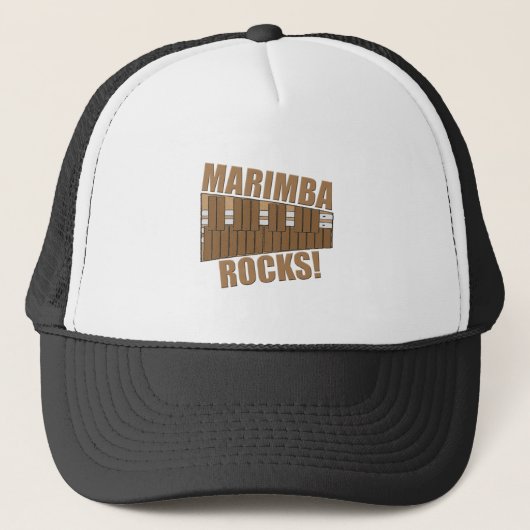 Marimba Rocks! Truckerkappe (Vorderseite)