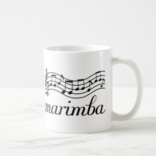 Marimba-schwarzes Musik-Personal Kaffeetasse