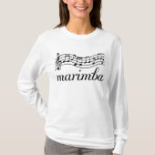 Marimba-schwarzes Musik-Personal T-Shirt (Vorderseite)