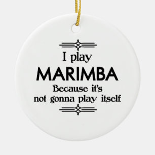 Marimba - Spielen Sie sich selbst Funny Deko Music Keramik Ornament