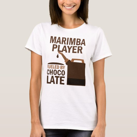 Marimba-Spieler-(lustige) Schokolade T-Shirt (Vorderseite)