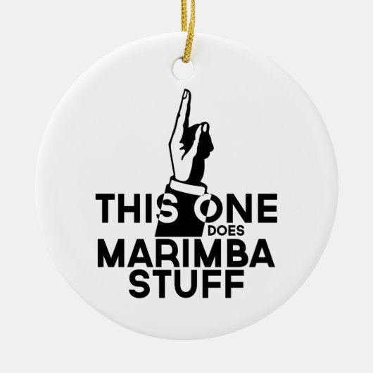 Marimba Stuff - Funny Marimba Music Keramik Ornament (Vorne)