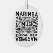 Marimba Typografie Keramik Ornament (Rechts)