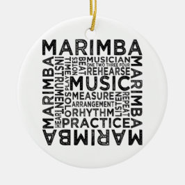 Marimba Typografie Keramik Ornament