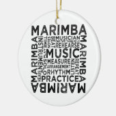 Marimba Typografie Keramik Ornament (Links)