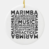 Marimba Typografie Keramik Ornament (Hinten)