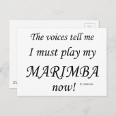 Marimba Voices sagen, müssen spielen Postkarte (Vorne/Hinten)
