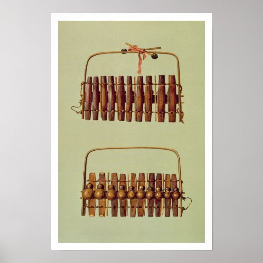 Marimba, Vorder- und Rückseite, Südafrika, aus Poster (Vorne)