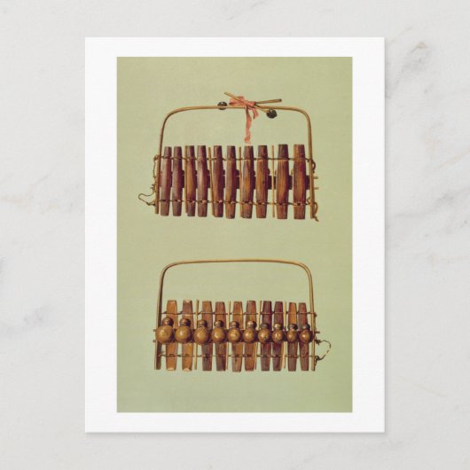 Marimba, Vorder- und Rückseite, Südafrika, aus Postkarte (Vorderseite)