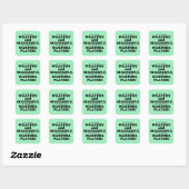 Marimba Wealthy & Successessy Square Sticker (Blatt)