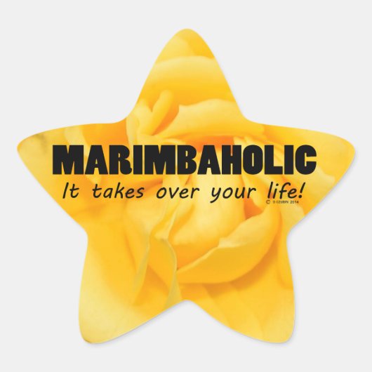 Marimbaholic Life Star Sticker (Vorderseite)