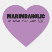 Marimbaholische Heart Sticker (Vorderseite)