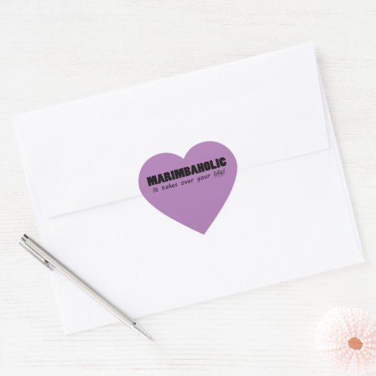 Marimbaholische Heart Sticker (Umschlag)
