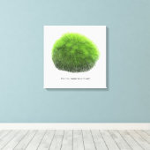 Marimo Moss Ball Hand Drawn Leinwanddruck (Insitu (Holzboden))
