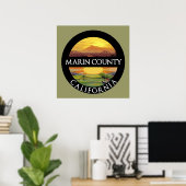 Marin County California Poster (Heimbüro)