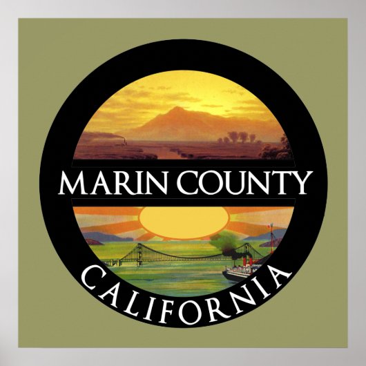 Marin County California Poster (Vorne)
