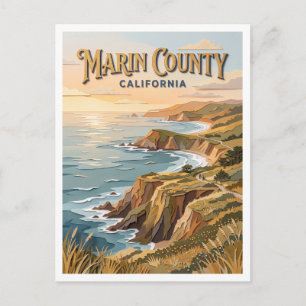 Marin County Küste Kalifornien Postkarte