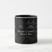 Marin County Nachthimmel 11 oz Tasse schwarz (Zentrum)