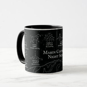 Marin County Nachthimmel 11 oz Tasse schwarz