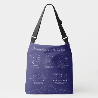 Marin County Nachthimmel große Cross Body Bag Blau Tragetaschen Mit Langen Trägern
