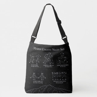 Marin County Nachthimmel große Cross Body Bag Schw Tragetaschen Mit Langen Trägern