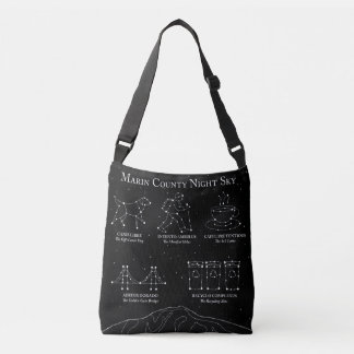 Marin County Nachthimmel Mittelgroße Cross-Body-Ta Tragetaschen Mit Langen Trägern