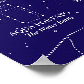 Marin County Nachthimmelplakat Blau Poster (Ecke)