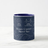 Marin County Night Sky 11 oz mug blue Tasse (Zentrum)