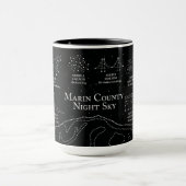 Marin County Night Sky 15 oz. mug black Tasse (Zentrum)