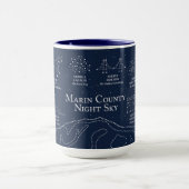 Marin County Night Sky 15 oz mug blue Tasse (Zentrum)