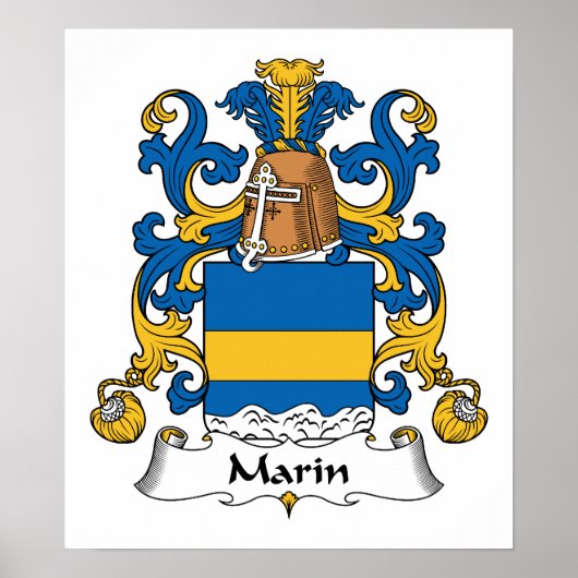 Marin Familienwappen Poster (Vorne)