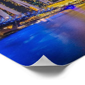 Marina Bay At Night 2 - Singapur Poster (Ecke)