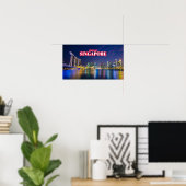 Marina Bay At Night 2 - Singapur Poster (Heimbüro)