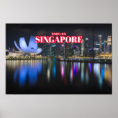 Marina Bay at Night 3 - Singapur Poster (Vorne)
