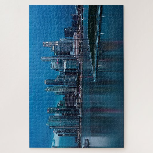 Marina Bay of Singapore Skyline at Night Puzzle (Vertikal)