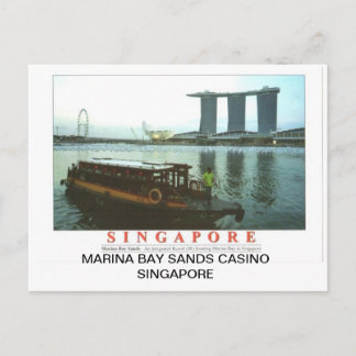 MARINA BAY SANDS CASINO SINGAPORE POSTKARTE