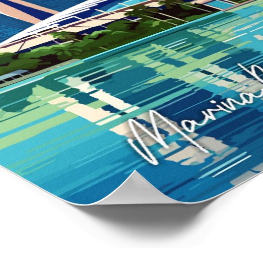 Marina Bay Sands Kunstmuseum Poster (Ecke)