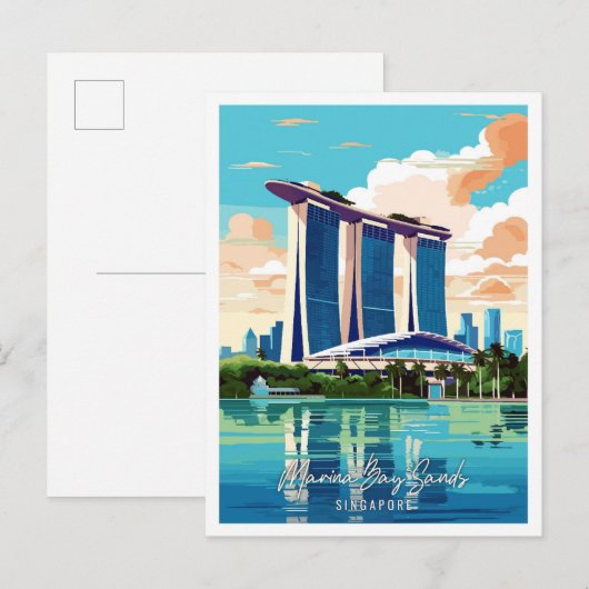 Marina Bay Sands Kunstmuseum Postkarte (Vorne/Hinten)