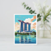 Marina Bay Sands Kunstmuseum Postkarte (Stehend Vorderseite)