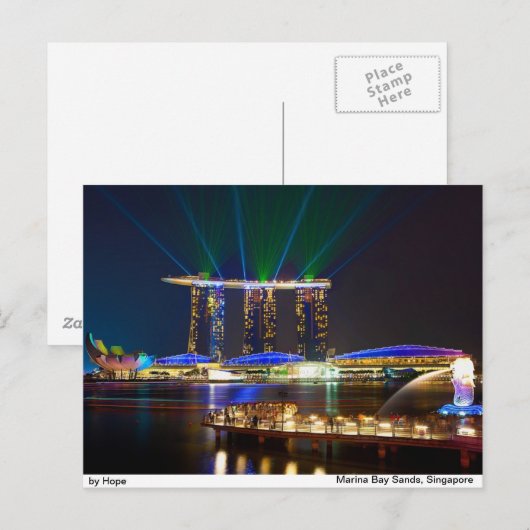 Marina Bay Sands Postkarte (Vorne/Hinten)