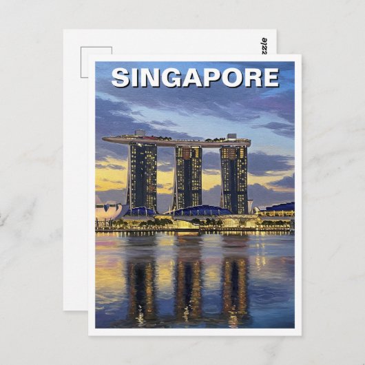 Marina Bay Sands Singapur Postkarte (Vorne/Hinten)