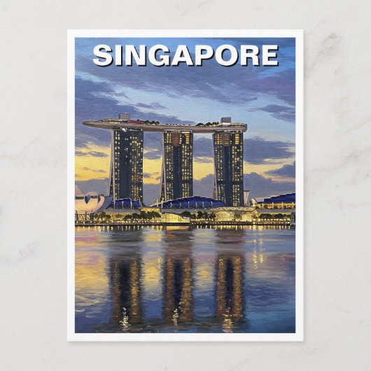 Marina Bay Sands Singapur Postkarte (Vorderseite)