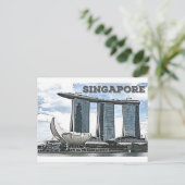 Marina Bay Sands - Singapur Postkarte (Stehend Vorderseite)