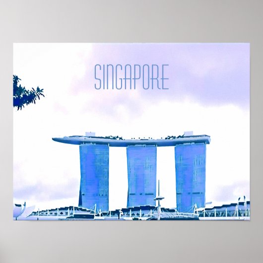 Marina Bay Sands Singapur Reise Poster (Vorne)