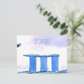 Marina Bay Sands Singapur Reise Postkarte (Stehend Vorderseite)